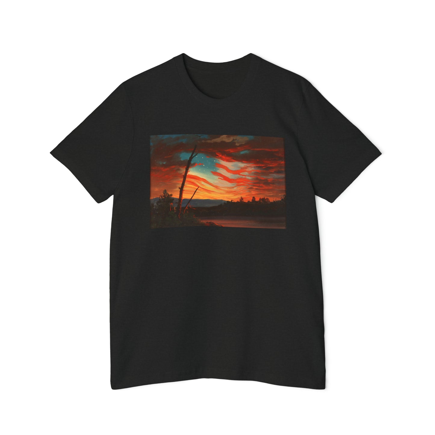 'Our Banner in the Sky' Painting T-Shirt (Church, 1861) | Made in USA