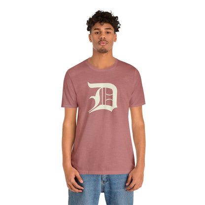 Detroit 'Old English D' T-Shirt (Ivory White) | Unisex Standard