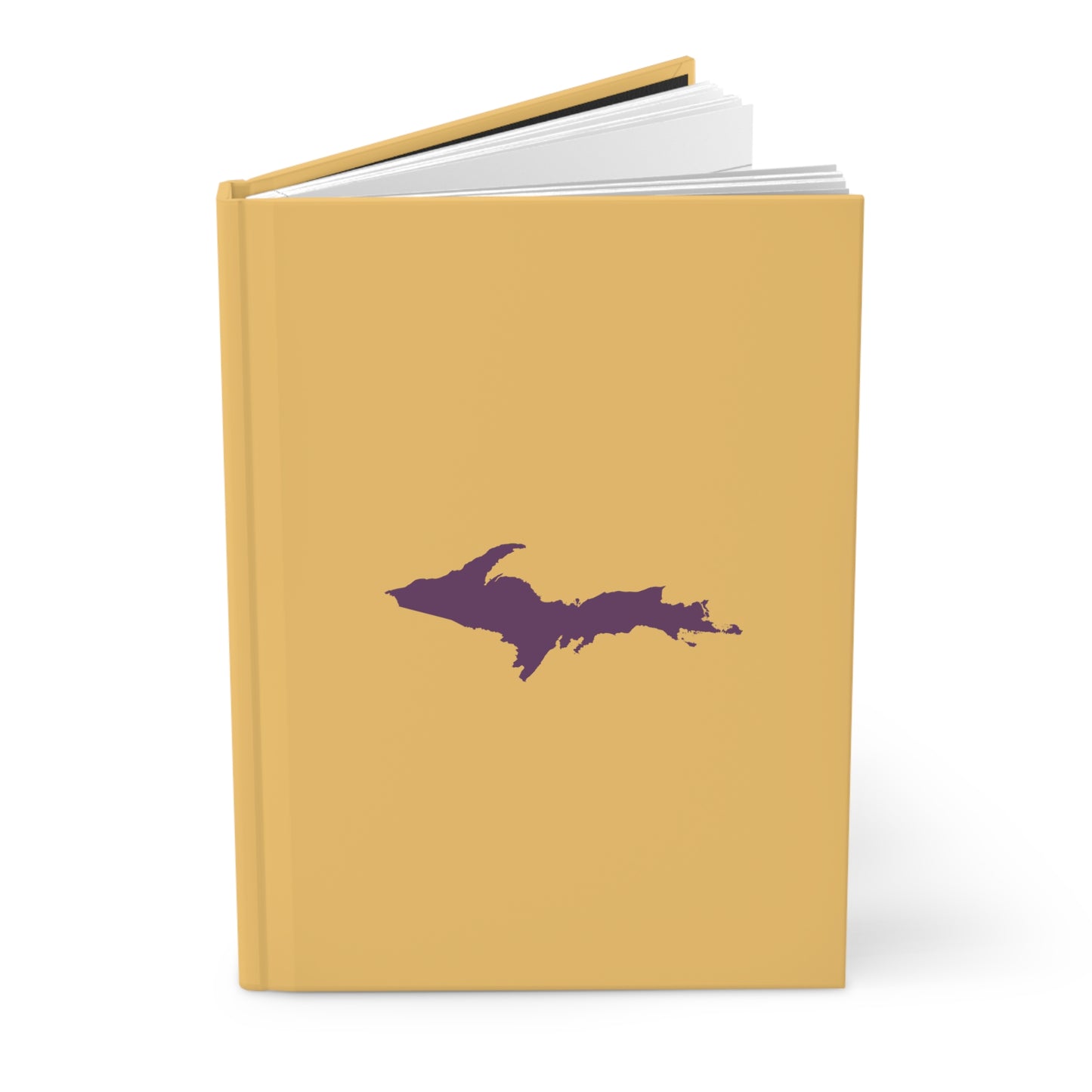 Michigan Upper Peninsula Hardcover Journal (Citrine w/ Plum Outline) | Ruled - 150pgs