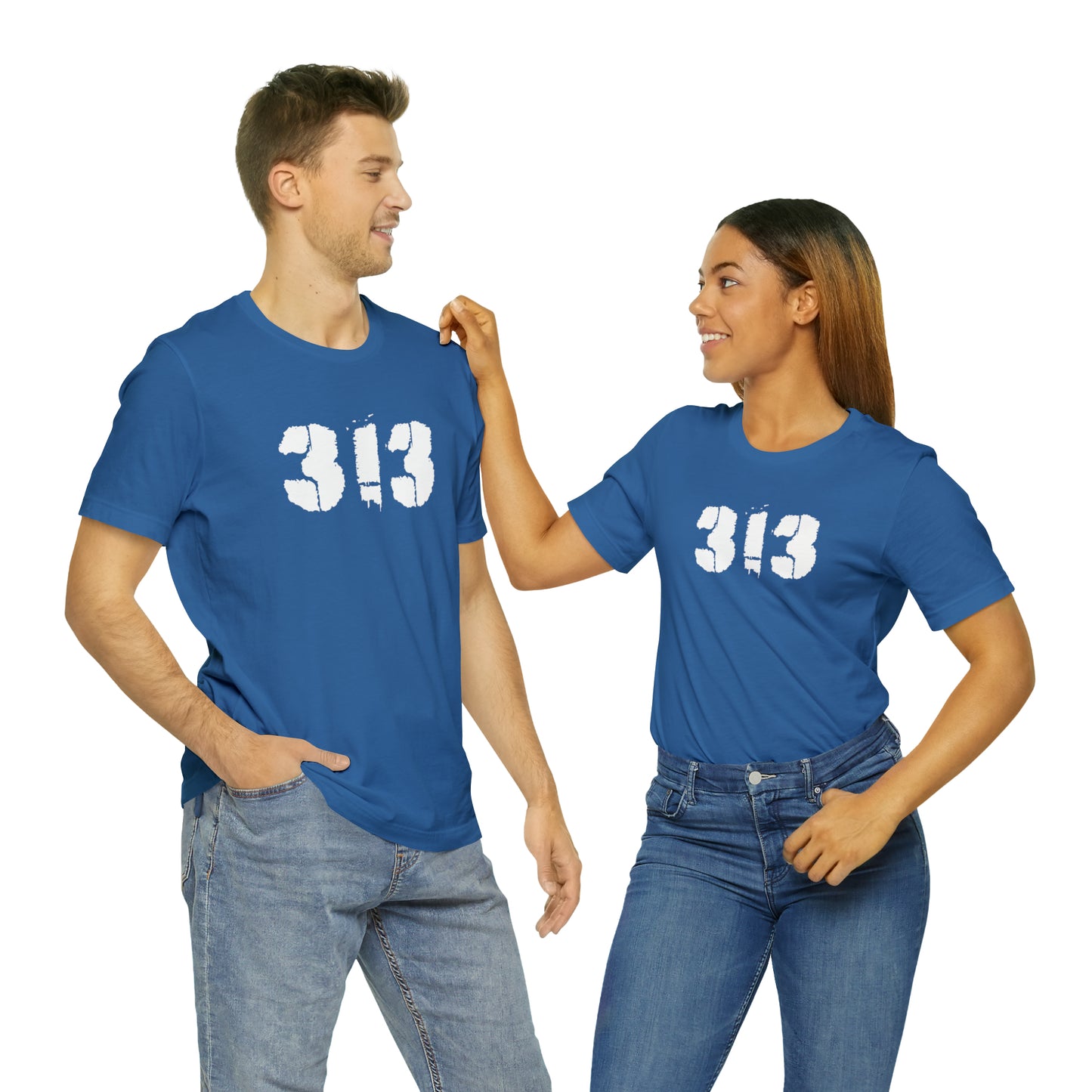 Detroit '313' T-Shirt (Spray Stencil Font) | Unisex Standard Fit