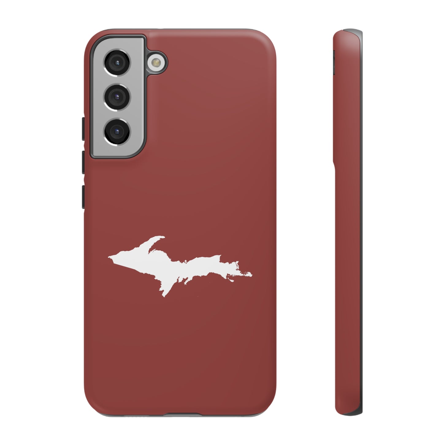 Michigan Upper Peninsula Tough Phone Case (Ore Dock Red w/ UP Outline) | Samsung & Pixel Android