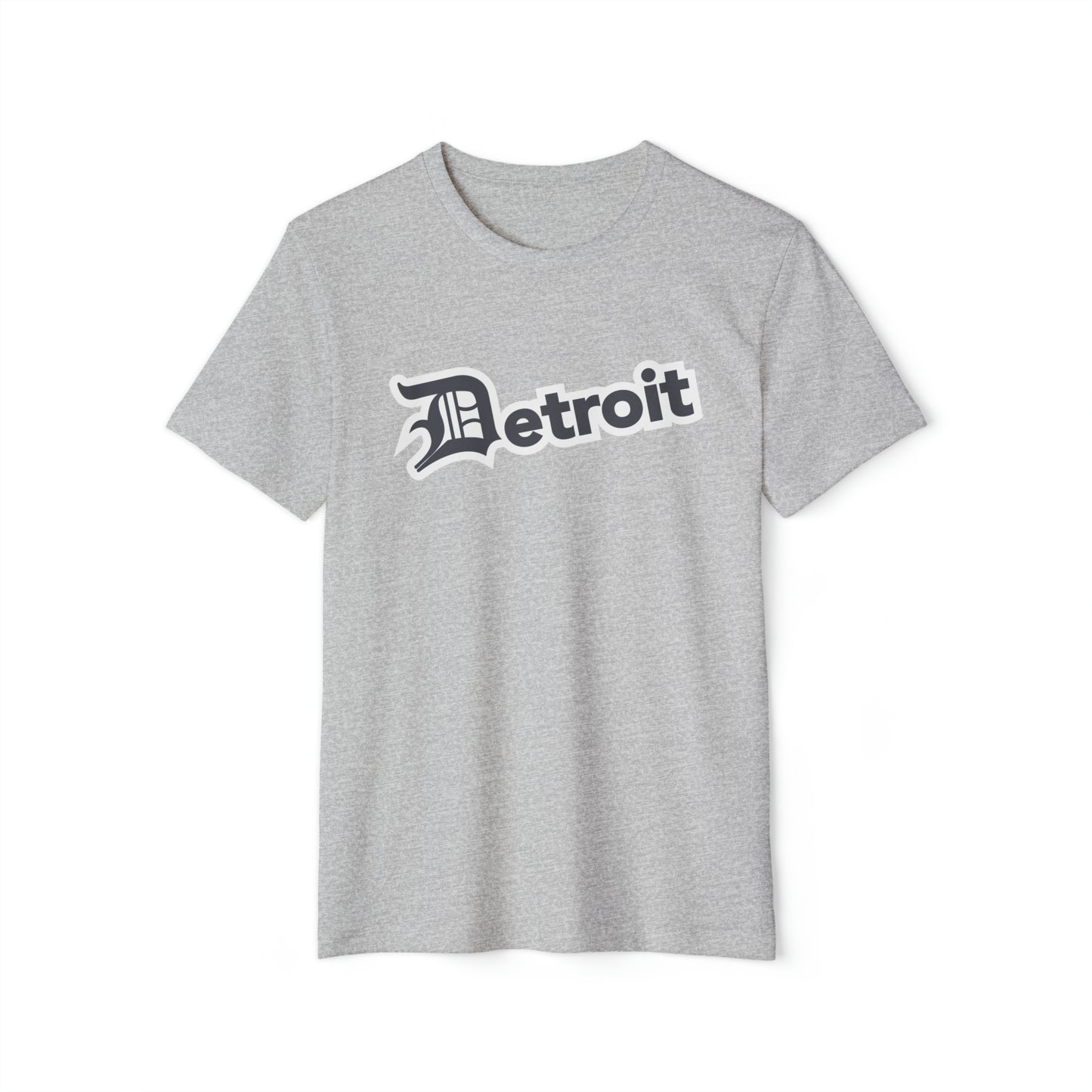 'Detroit' T-Shirt (Iron Ore Grey Old English 'D') | Unisex Recycled Organic