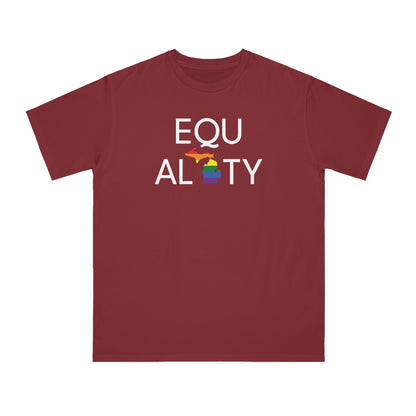 'Equality' T-Shirt (w/ MI Pride Flag) | Unisex Organic