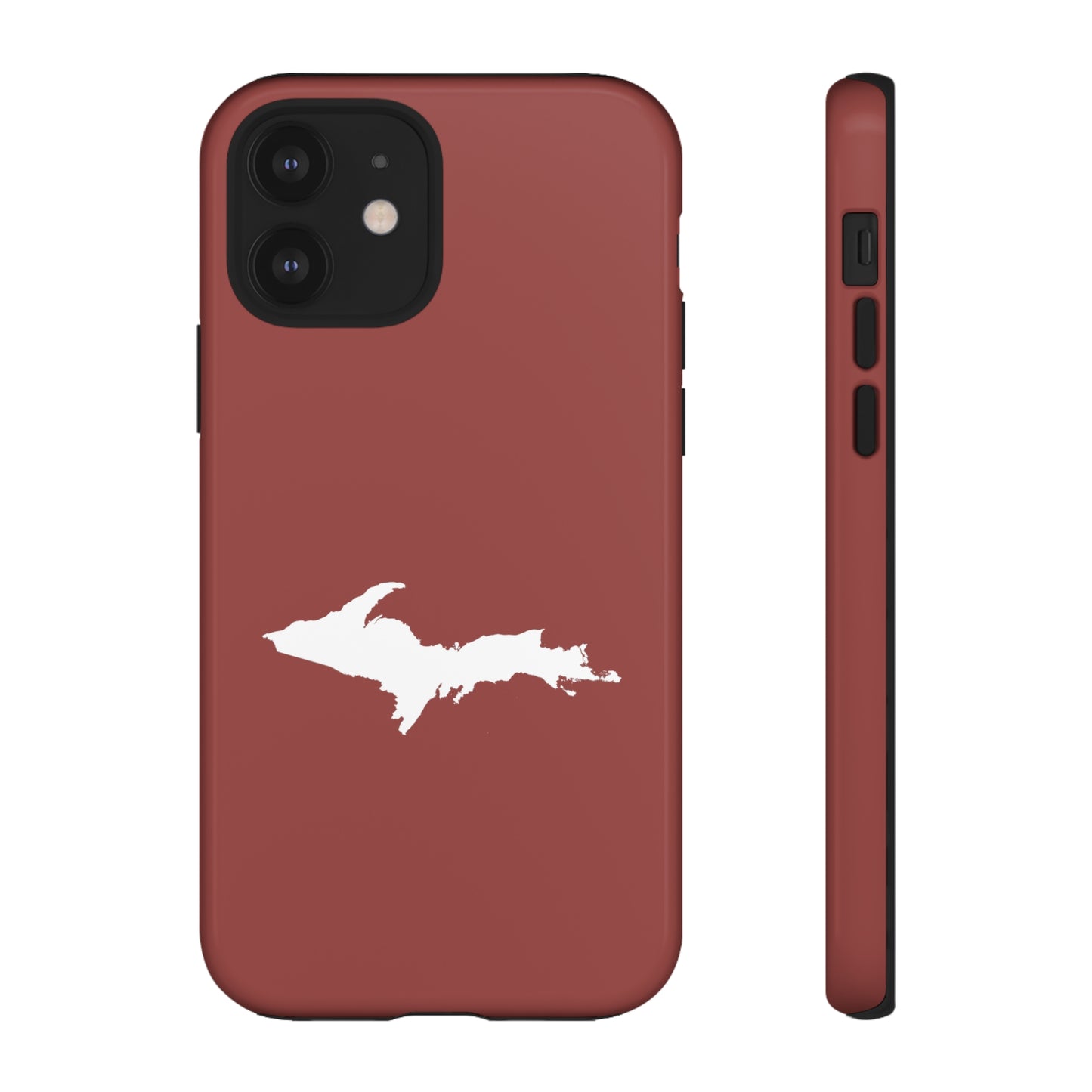 Michigan Upper Peninsula Tough Phone Case (Ore Dock Red w/ UP Outline) | Apple iPhone