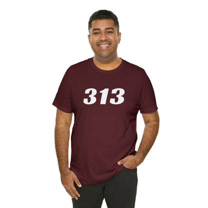 Detroit '313' T-Shirt (Racing Font) | Unisex Standard Fit