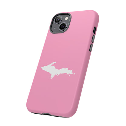 Michigan Upper Peninsula Tough Phone Case ('67 Caddie Pink w/ UP Outline) | Apple iPhone