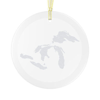 Great Lakes Christmas Ornament | Clear Glass - Blueberry