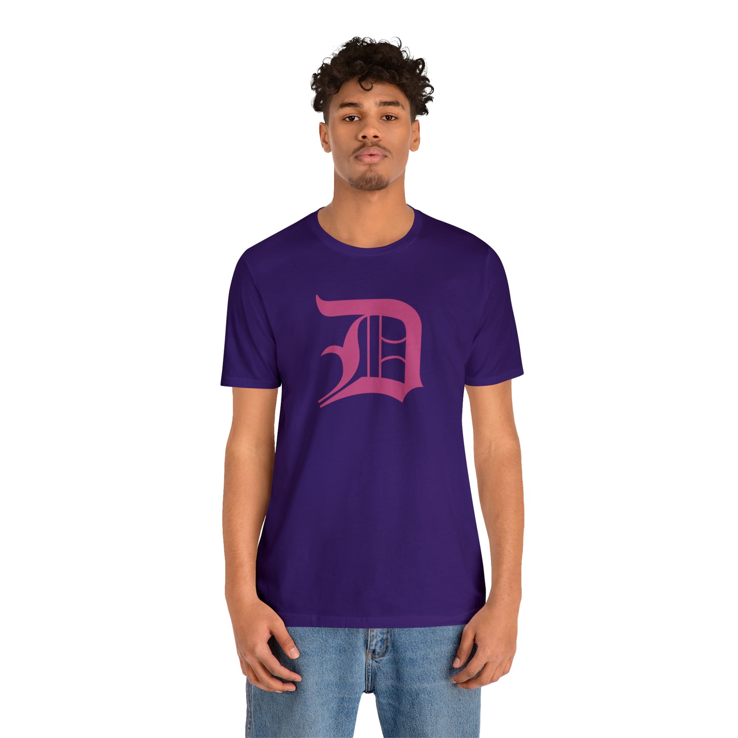 Detroit 'Old English D' T-Shirt (Apple Blossom Pink) | Unisex Standard