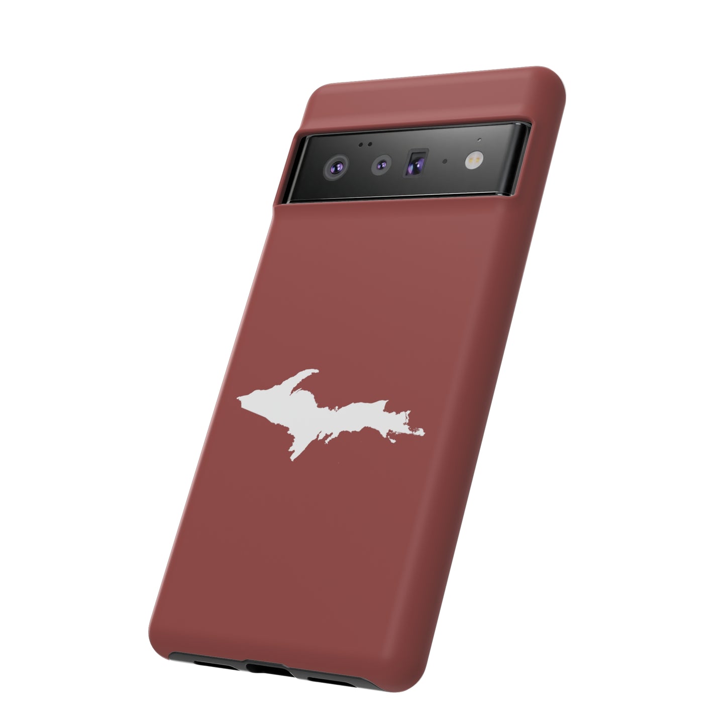 Michigan Upper Peninsula Tough Phone Case (Ore Dock Red w/ UP Outline) | Samsung & Pixel Android