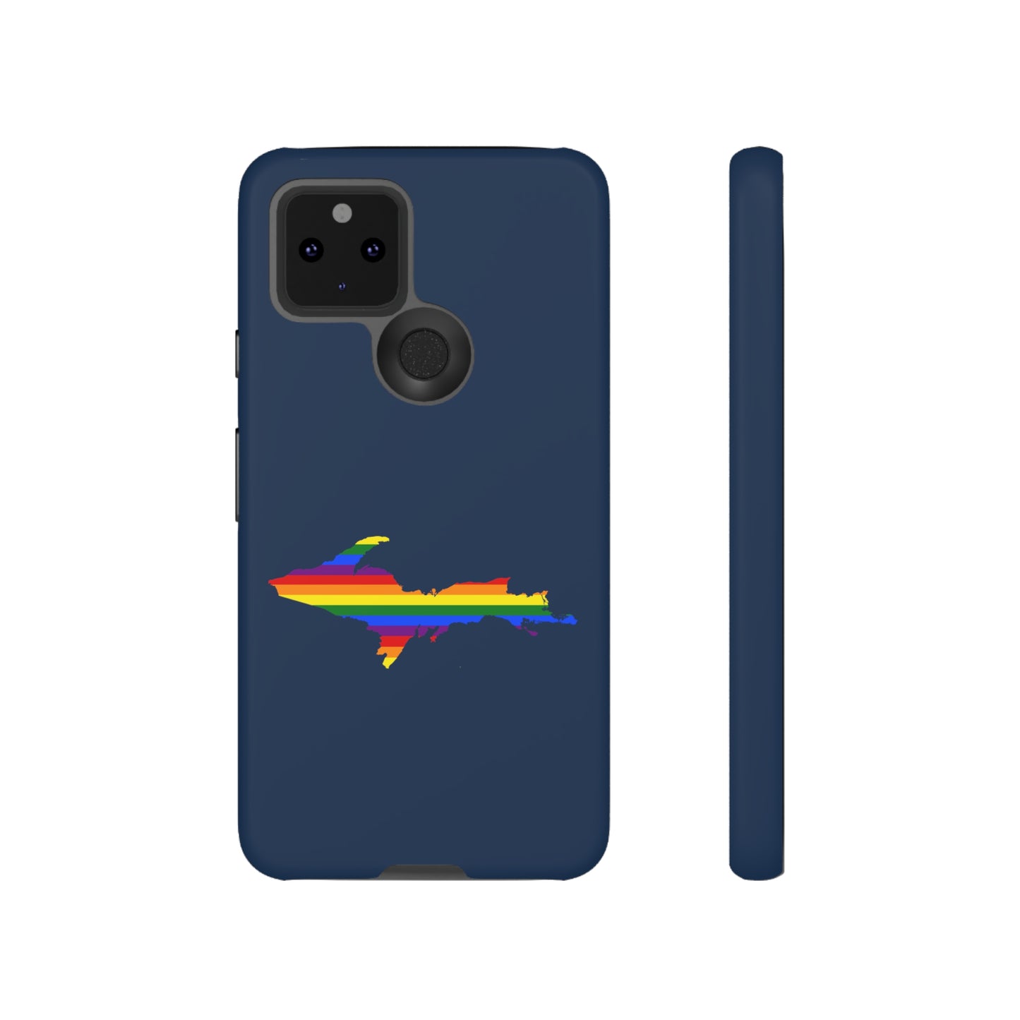 Michigan Upper Peninsula Tough Phone Case (Navy w/ UP Pride Flag Outline) | Samsung & Pixel Android