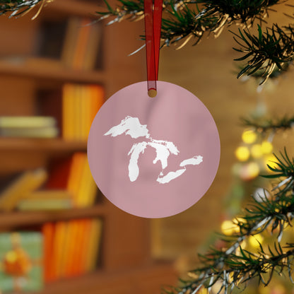 Great Lakes Christmas Ornament | Metal - Cherry Blossom Pink