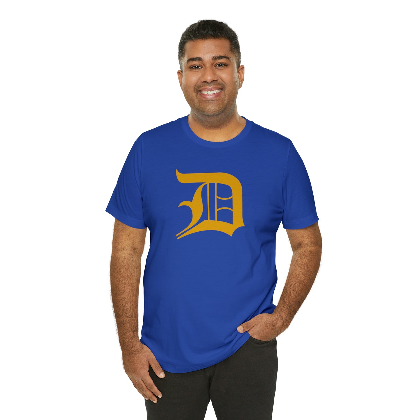 Detroit 'Old English D' T-Shirt (Gold) | Unisex Standard