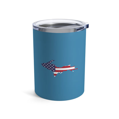 Michigan Upper Peninsula Tumbler (w/ UP USA Flag) | Lake Michigan Blue - 10oz