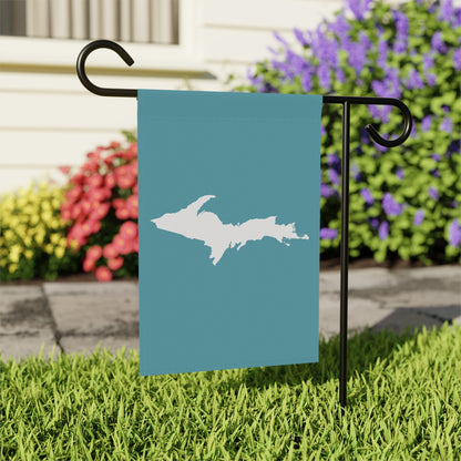 Michigan Upper Peninsula Home & Garden Flag (w/ UP Outline) | Lake Huron Blue