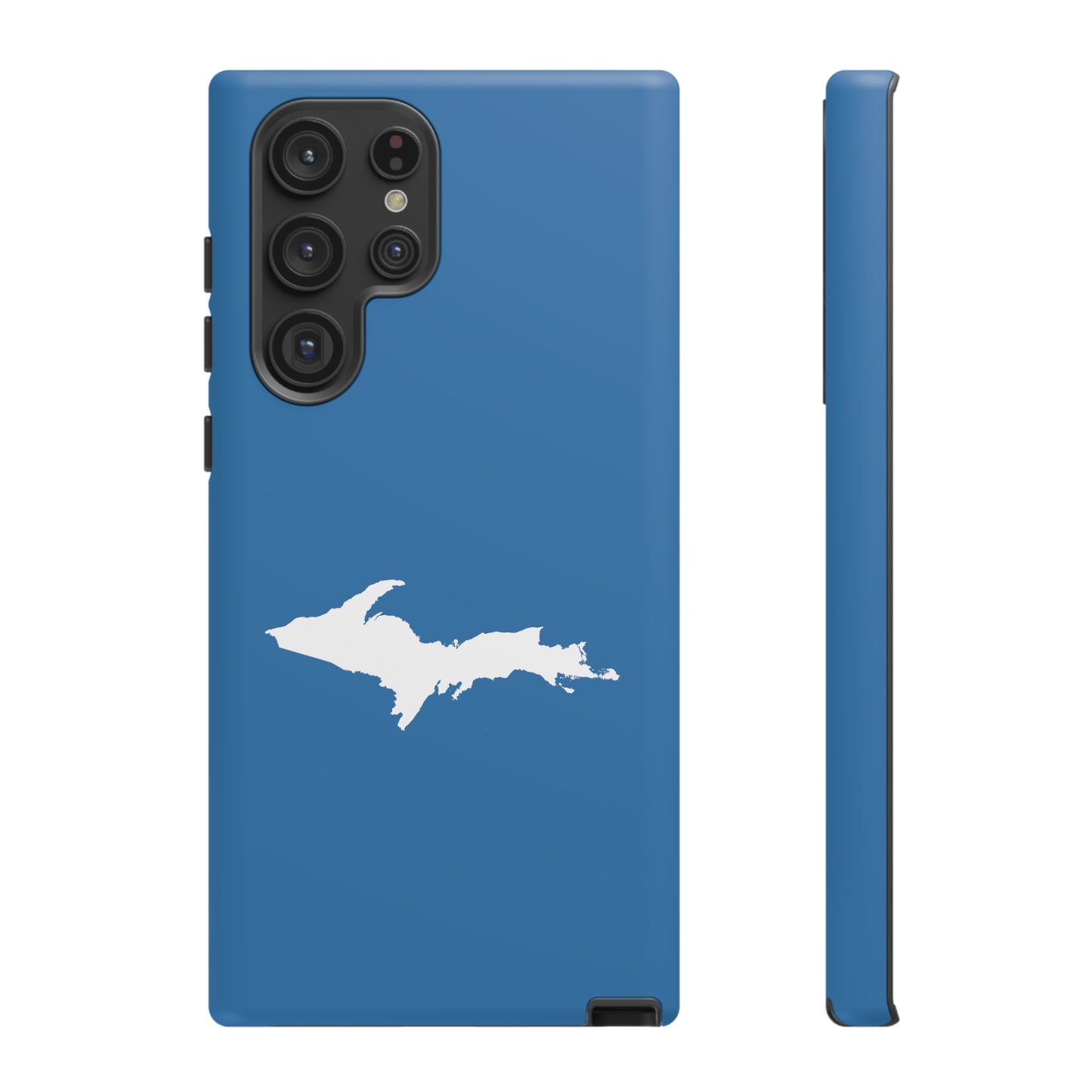 Michigan Upper Peninsula Tough Phone Case (Lake Superior Blue w/ UP Outline) | Samsung & Pixel Android