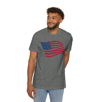 Wavy United States Flag T-Shirt | Made in USA