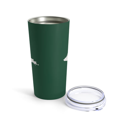 Michigan Upper Peninsula Tumbler (w/ UP Outline) | Superior Green - 20oz