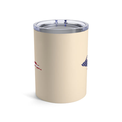 Michigan Upper Peninsula Tumbler (w/ UP USA Flag) | Champagne White - 10oz