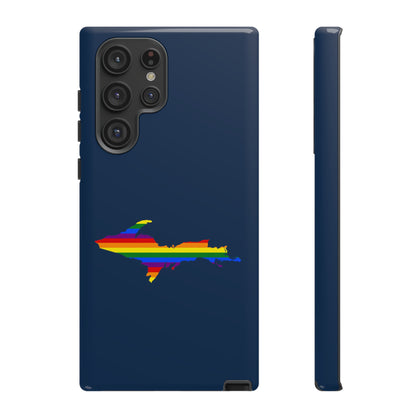 Michigan Upper Peninsula Tough Phone Case (Navy w/ UP Pride Flag Outline) | Samsung & Pixel Android