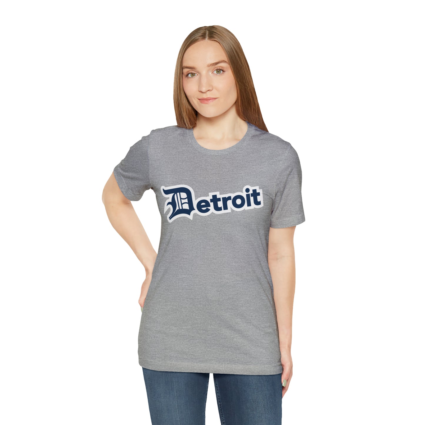 'Detroit' T-Shirt (Navy w/ Old English 'D') | Unisex Standard