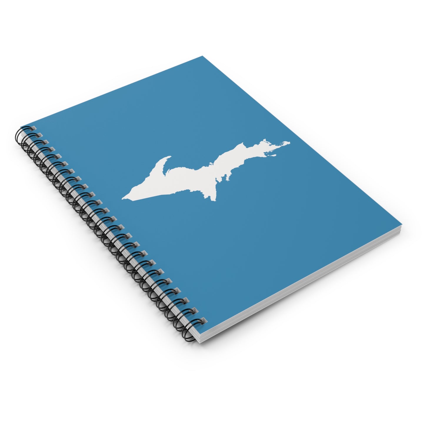 Michigan Upper Peninsula Spiral Notebook (w/ UP Outline) | Lake Michigan Blue