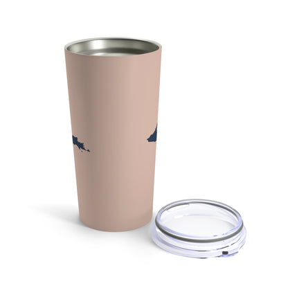 Michigan Upper Peninsula Tumbler (w/ UP Outline) | Rose Gold - 20oz