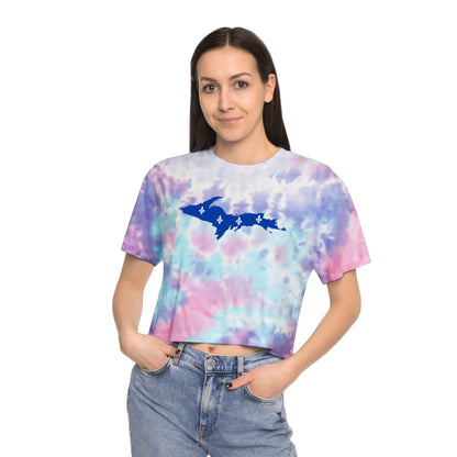 Michigan Upper Peninsula Crop Top (w/ UP Quebec Flag) | Tie-Dye