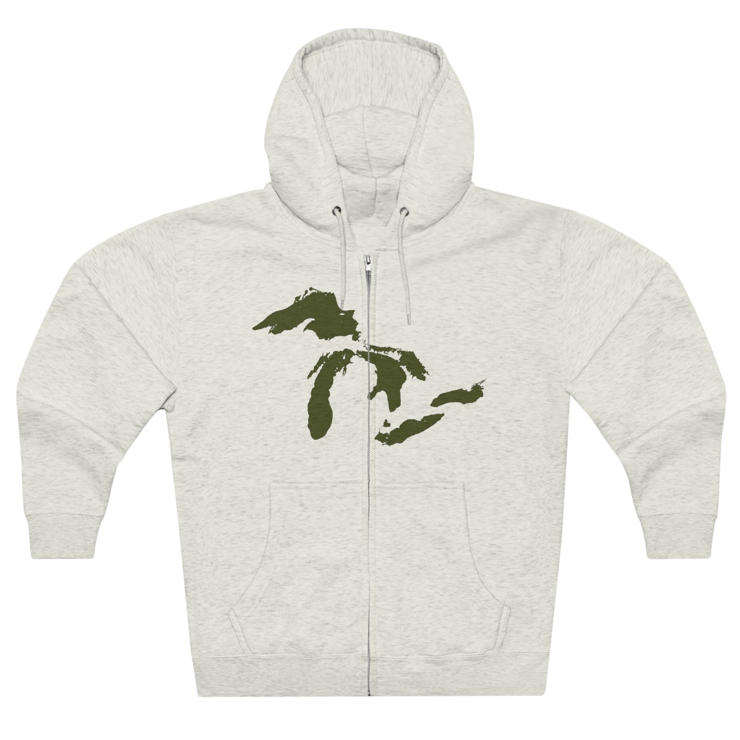 Great Lakes Hoodie (Army Green) | Unisex Full Zip