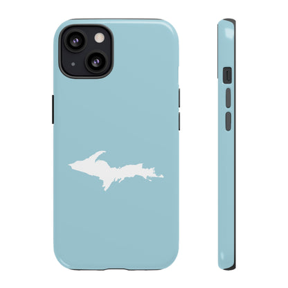 Michigan Upper Peninsula Tough Phone Case ('58 Caddie Blue w/ UP Outline) | Apple iPhone