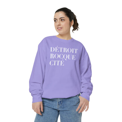 'Détroit Rocque Cité' Sweatshirt | Unisex Garment Dyed