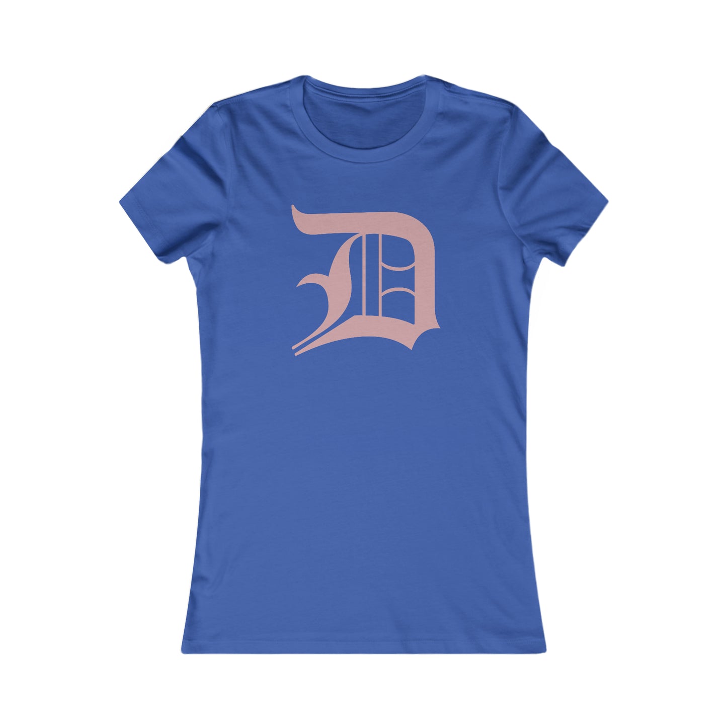 Detroit 'Old English D' T-Shirt (Cherry Blossom Pink) | Women's Slim Fit