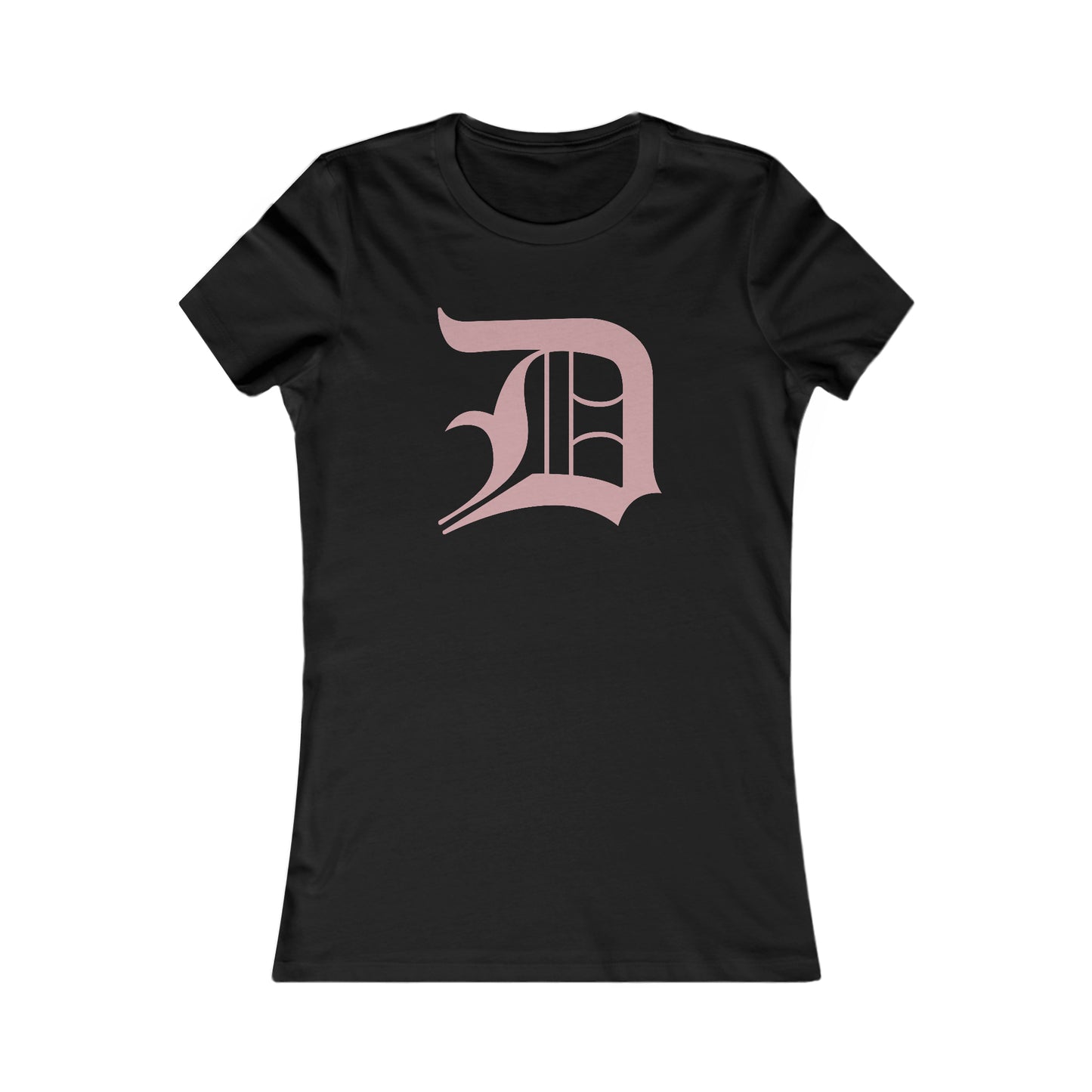 Detroit 'Old English D' T-Shirt (Cherry Blossom Pink) | Women's Slim Fit