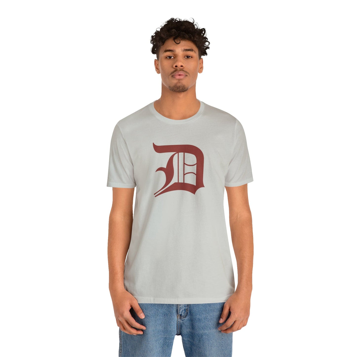 Detroit 'Old English D' T-Shirt (Ore Dock Red) | Unisex Standard