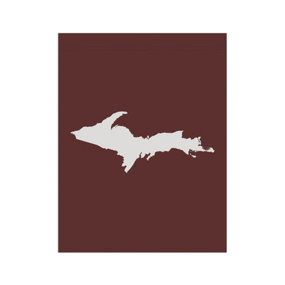 Michigan Upper Peninsula Home & Garden Flag (w/ UP Outline) | Cherrywood Color