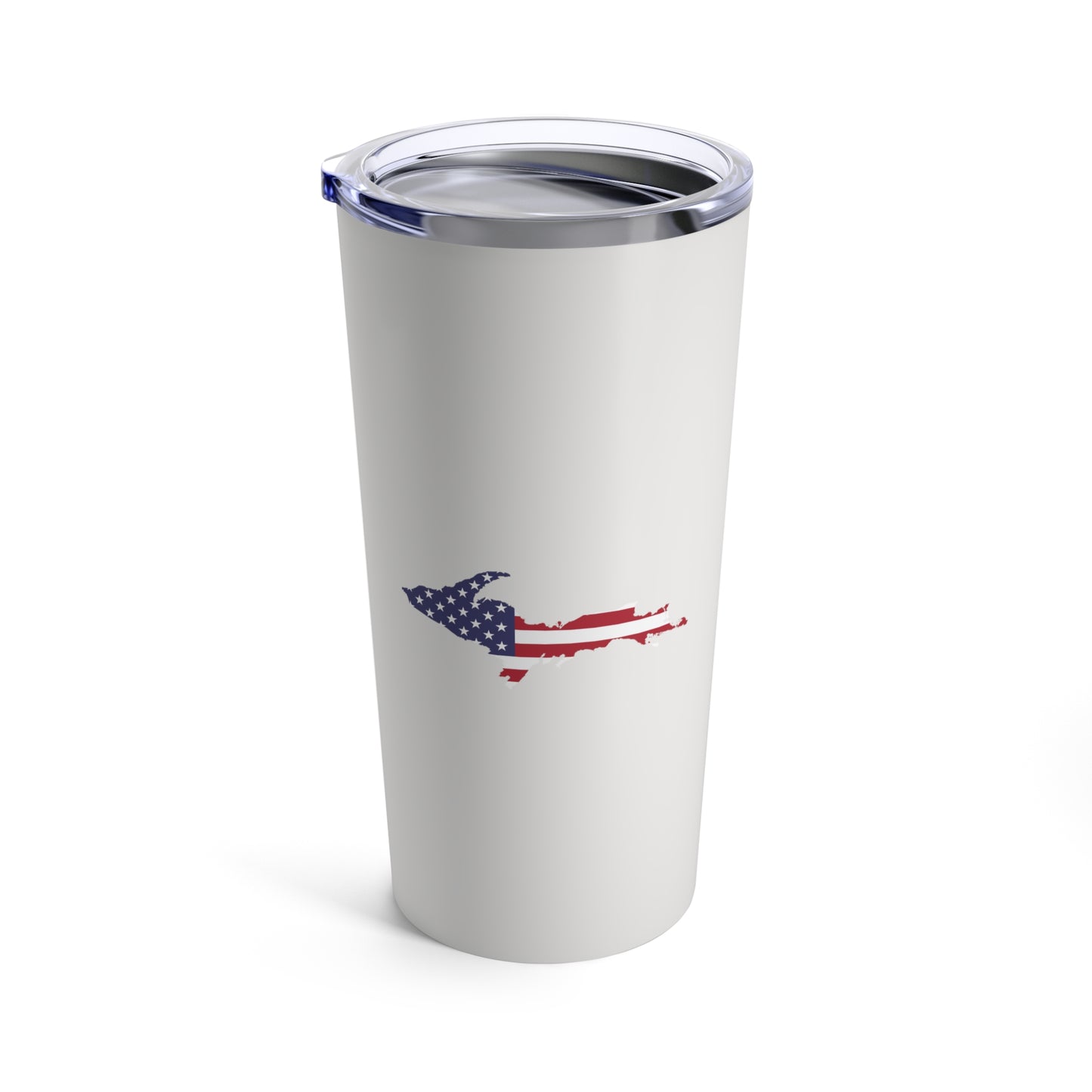 Michigan Upper Peninsula Tumbler (w/ UP USA Flag) | Birch Bark White - 20oz