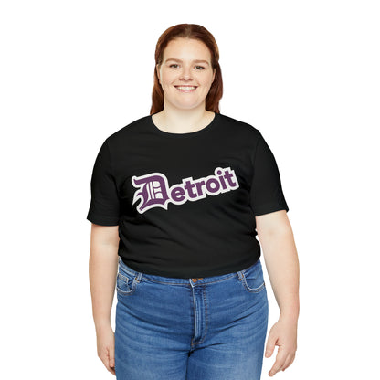 'Detroit' T-Shirt (Plum w/ Old English 'D') | Unisex Standard