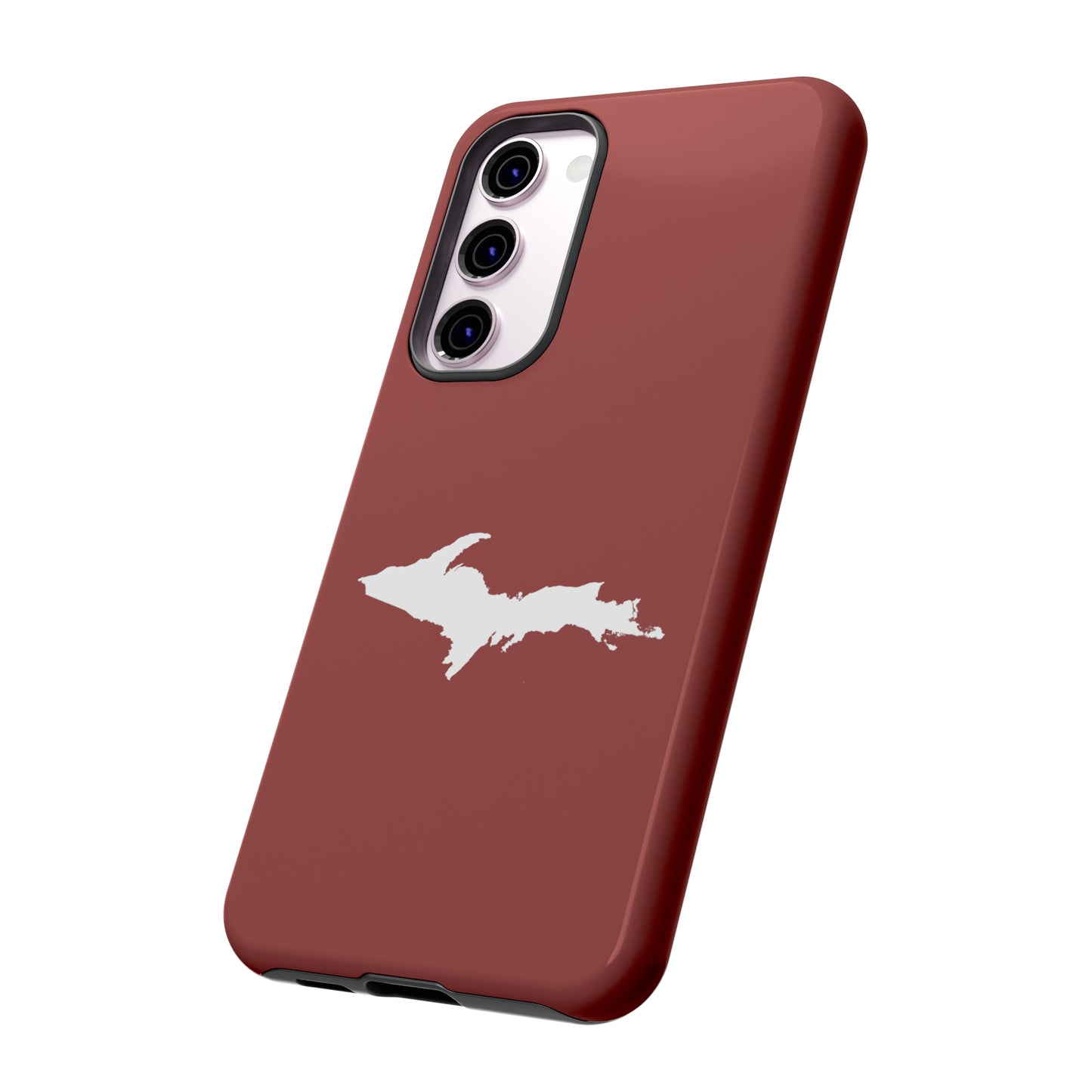 Michigan Upper Peninsula Tough Phone Case (Ore Dock Red w/ UP Outline) | Samsung & Pixel Android