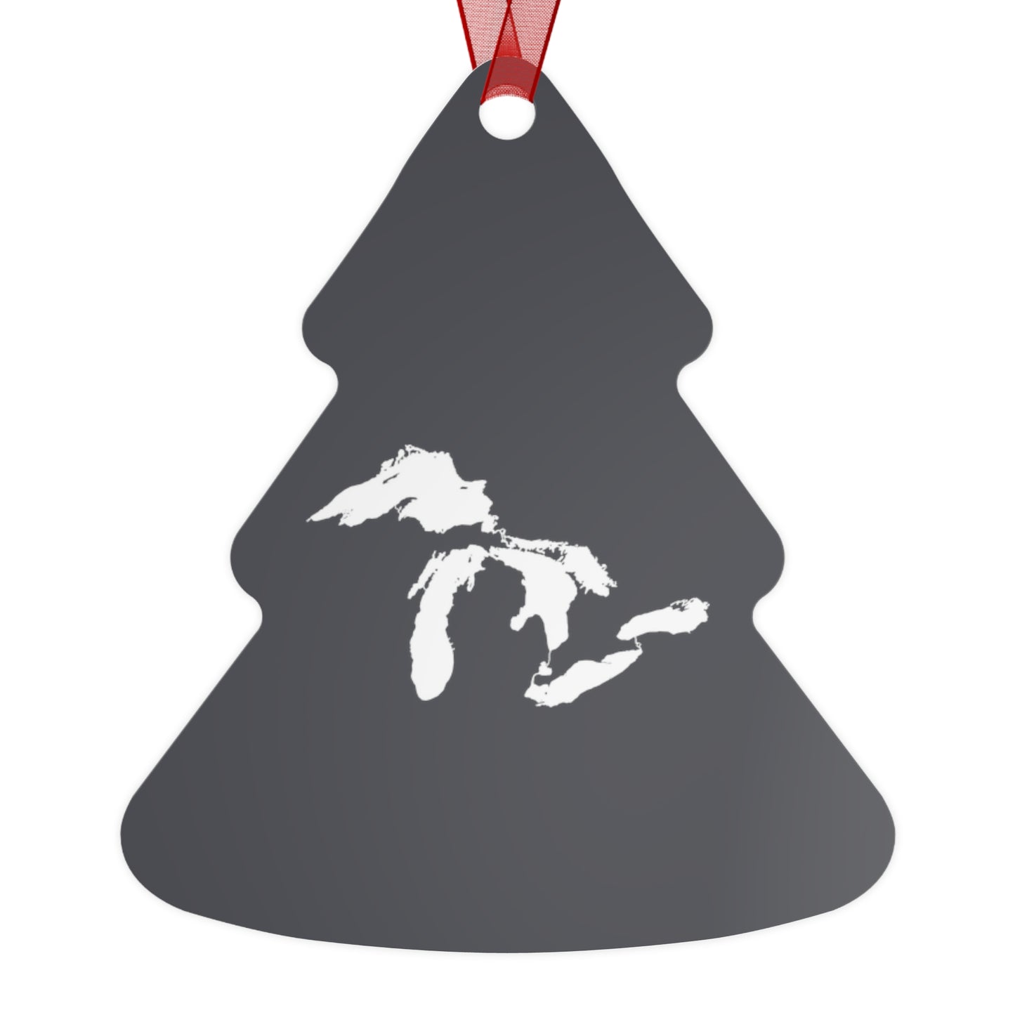 Great Lakes Christmas Ornament | Metal - Iron Ore Grey