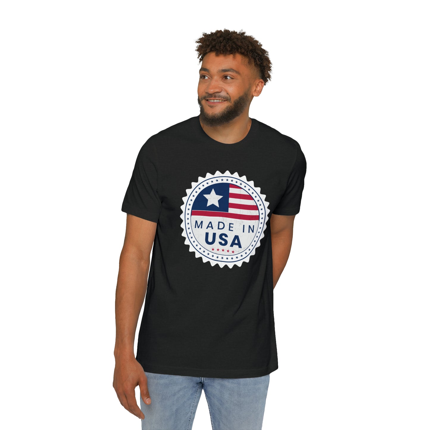 'Made in USA' T-Shirt (Cap Shape) | Made in USA