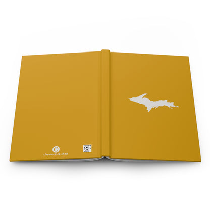 Michigan Upper Peninsula Hardcover Journal (Gold w/ UP Outline) | Ruled - 150pgs