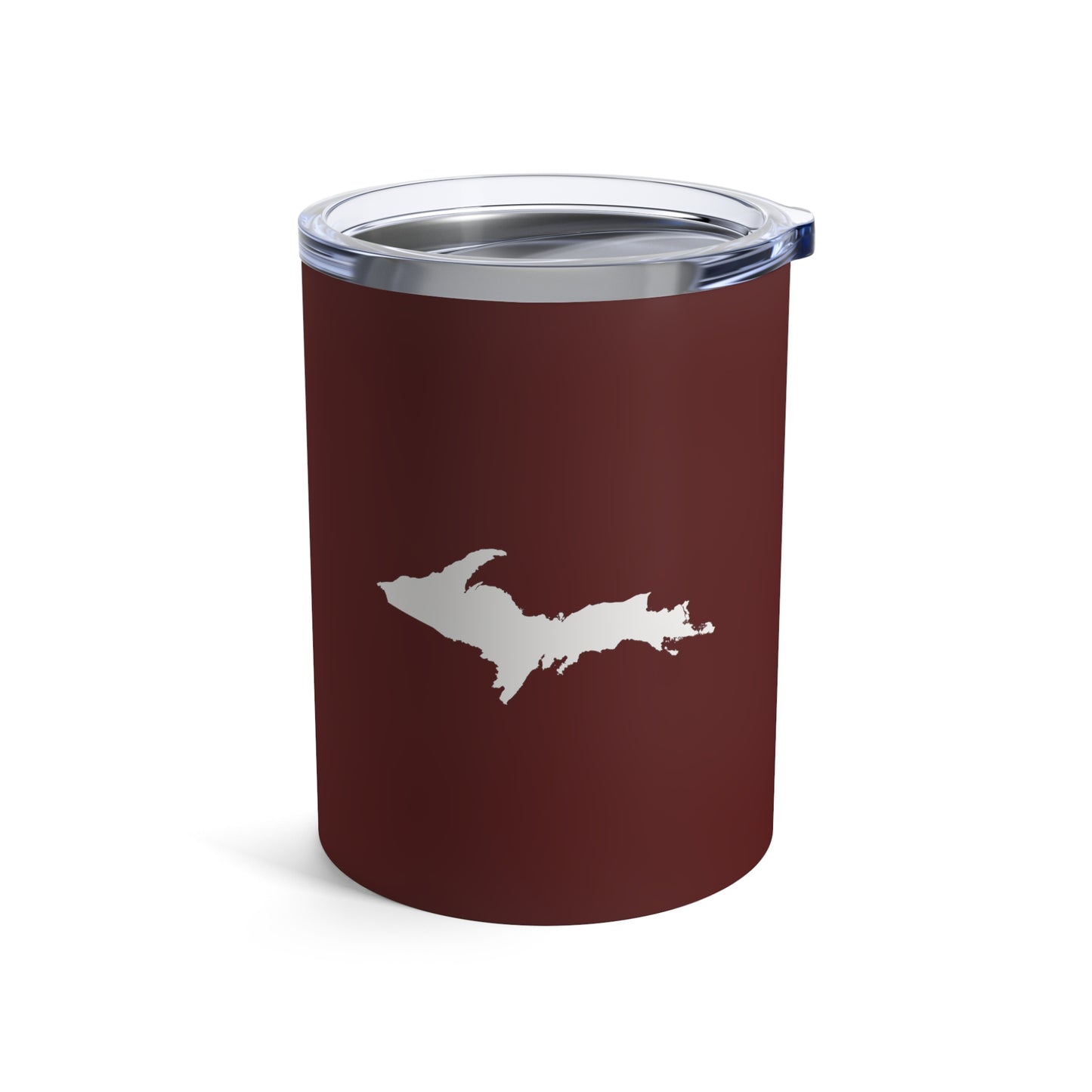 Michigan Upper Peninsula Tumbler (w/ UP Outline) | Cherrywood Color - 10oz