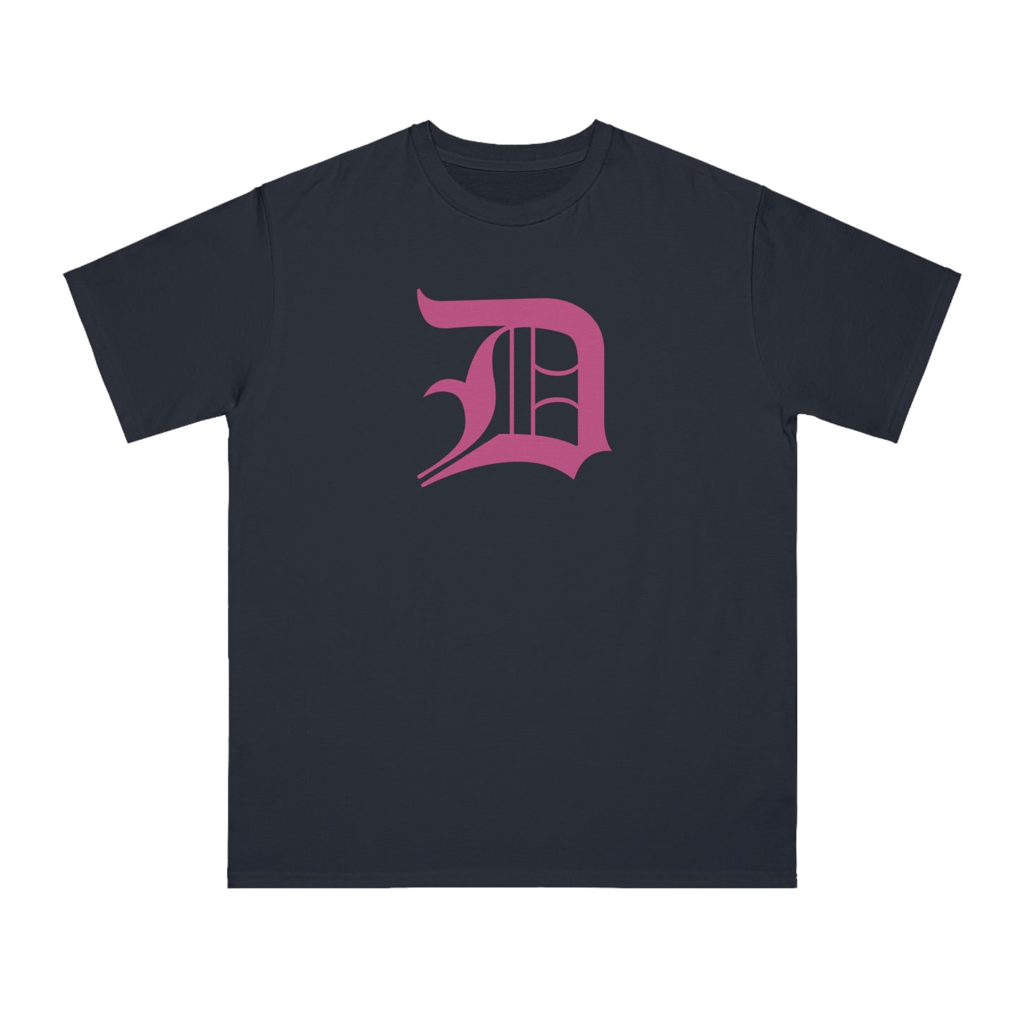 Detroit 'Old English D' T-Shirt (Apple Blossom Pink) | Unisex Organic