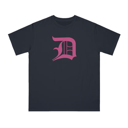 Detroit 'Old English D' T-Shirt (Apple Blossom Pink) | Unisex Organic