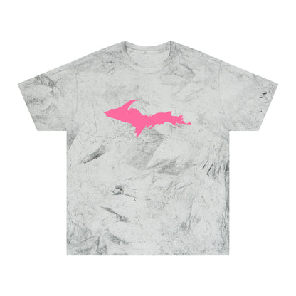 Michigan Upper Peninsula T-Shirt (w/ Pink UP Outline) | Unisex Color Blast