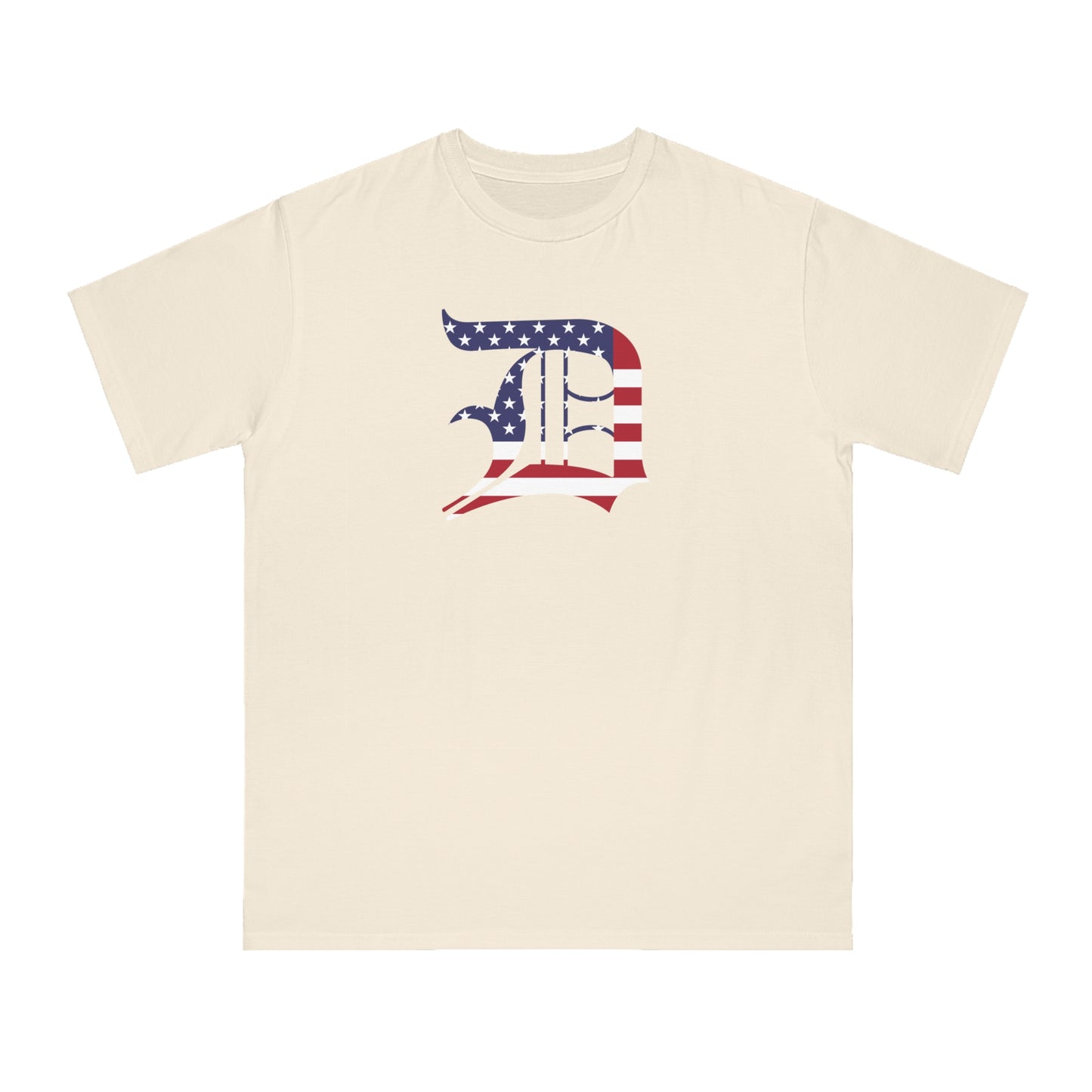 Detroit 'Old English D' T-Shirt (Patriotic Edition) | Unisex Organic