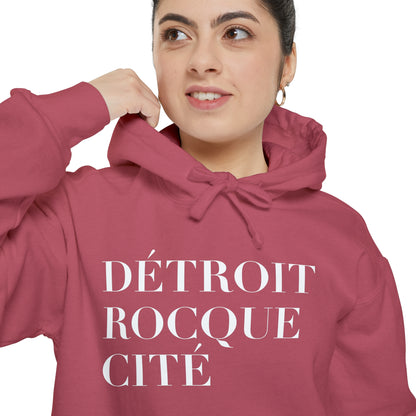 'Détroit Rocque Cité' Hoodie | Unisex Garment-Dyed