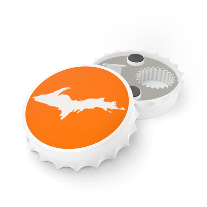 Michigan Upper Peninsula Bottle Opener (w/ UP Outline) | Safety Orange