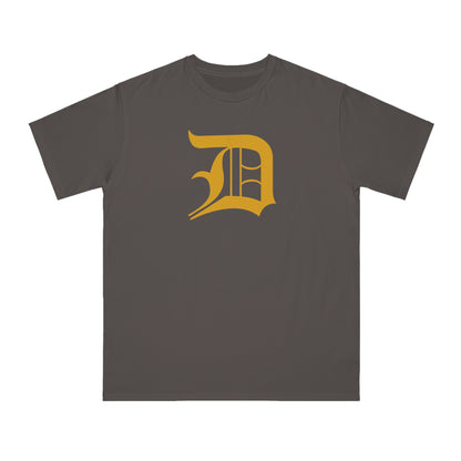 Detroit 'Old English D' T-Shirt (Gold) | Unisex Organic