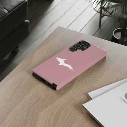 Michigan Upper Peninsula Tough Phone Case (Cherry Blossom Color w/ UP Outline) | Samsung & Pixel Android