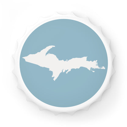 Michigan Upper Peninsula Bottle Opener (w/ UP Outline) | Opal Blue